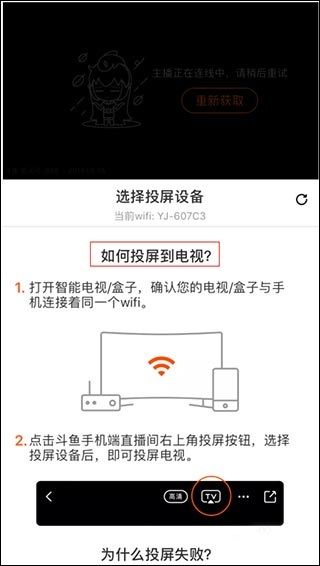 斗鱼直播投屏教程